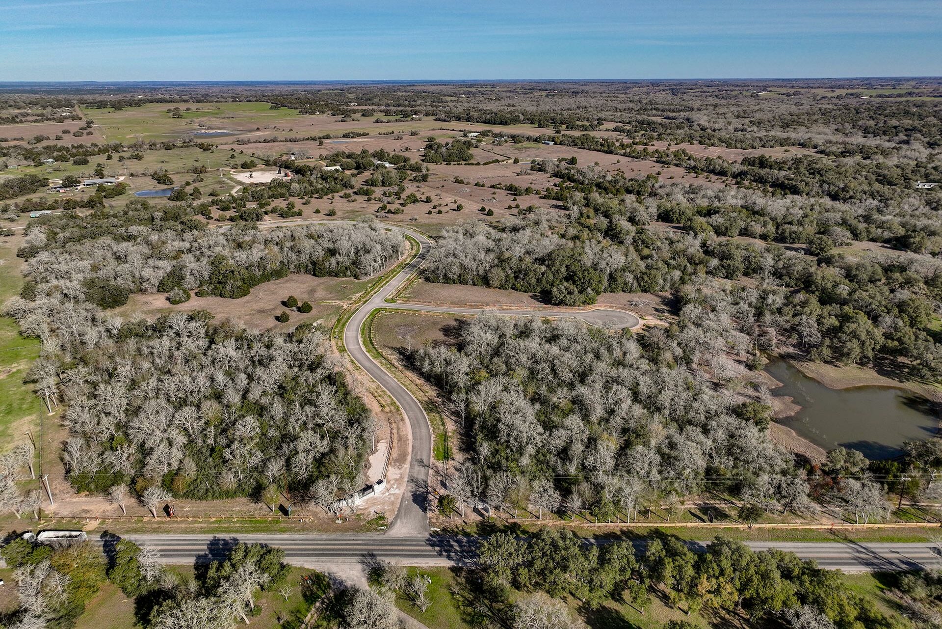 Front Entrance Arial View of Woodland Meadows